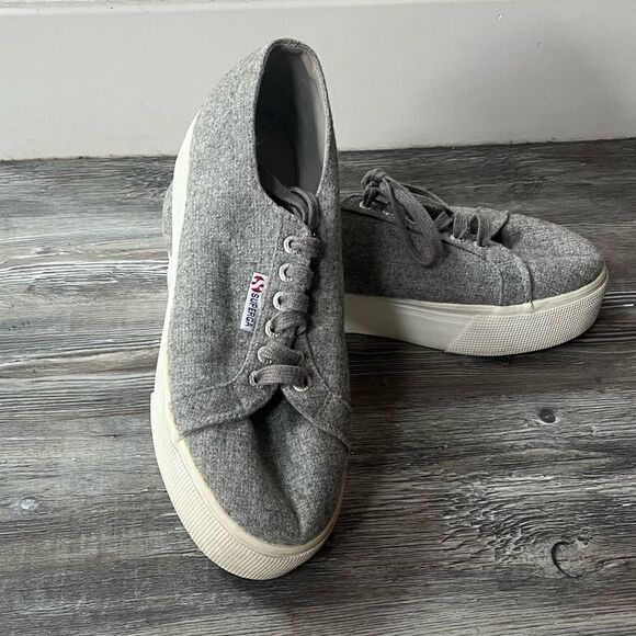 Superga Platform Wool Blend Sneakers - Picture 1 of 10